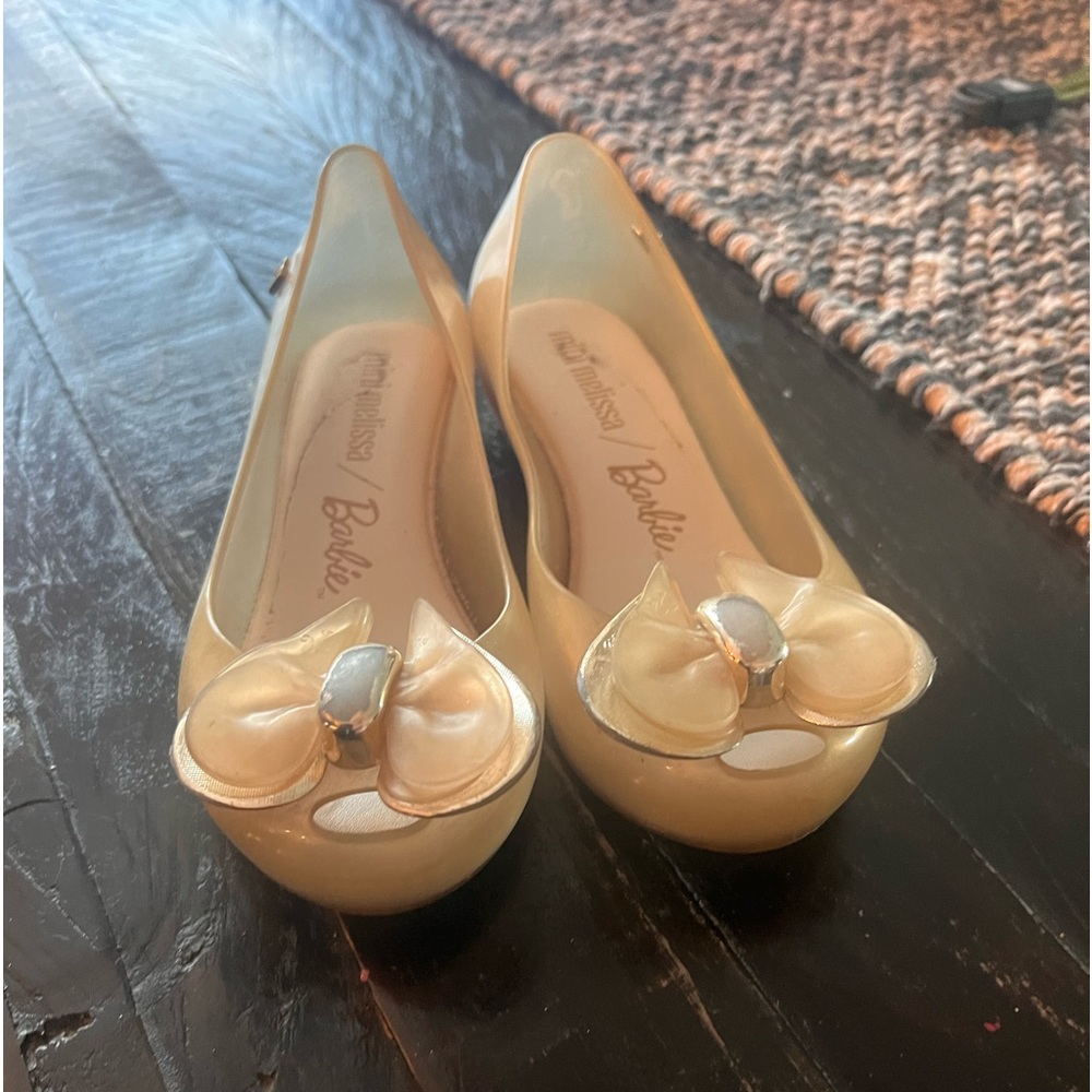 Barbie mini Melissa slippers, gold color size 12
